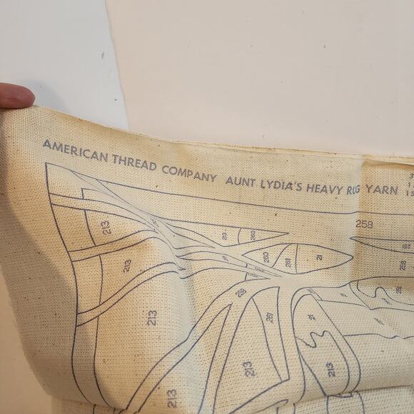Vtg Aunt Lydia’s Red Barn Rug No 678 Punch Needle Foundation 24x36 Kit - Picture 8 of 10